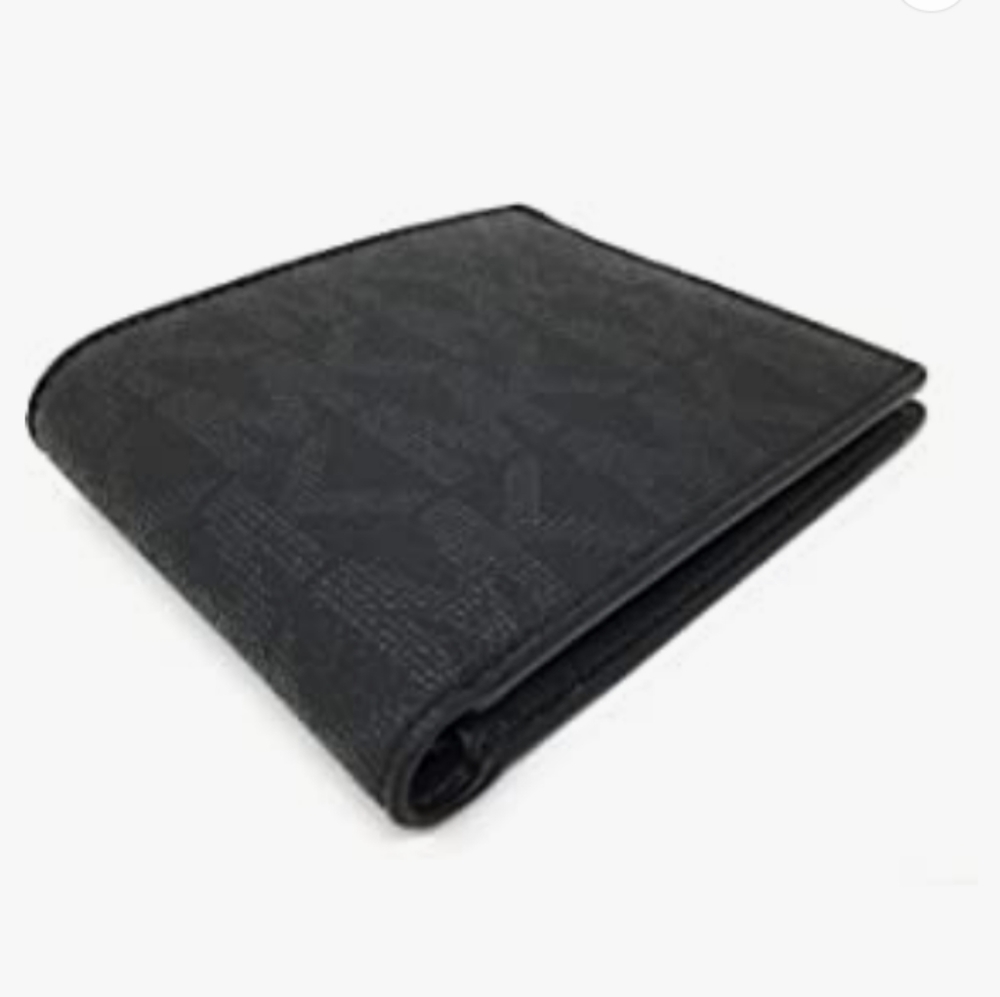 Michael kors men's black big MK printed wallet